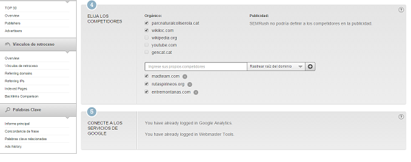 Elegir competidores para analisis de la competencia