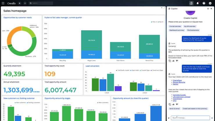 Creatio Sales - Copilot Sales - Chart summarization