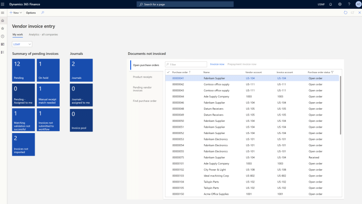 MS Dynamics 365 ERP Finance